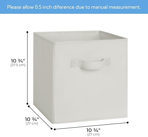 Cupic Cupid 6-Pack 11x11 Storage Cubes, Storage Organizer Bins, Beige