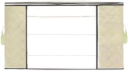 Clothing Storage, 85L Collapsible Stackable Moving Bags Heavy Duty with Clear Window and Reinforced Handles,Foldable Heavy Duty Large Capacity Bedding Storage for Bedding Organizing