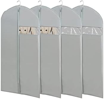 Suit Bag for Storage and Travel, 50"Garment Bags for Hanging Clothes, 4Pcs