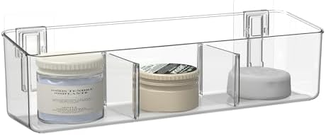 vacane Plastic Over Cabinet Door Organizer, Adhesive Mount Storage Organizer Container Makeup Organizer Hanging Basket Bins For Craft Room, Pantry, Office, Space Saving Holder for Kitchen Bags-XL