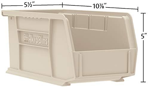 Akro-Mils 30230 AkroBins Plastic Storage Bins, 11"x5"x5", Clear, 12-Pack