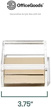 OfficeGoods Acrylic Desk Organizer with Gold Base, Medium
