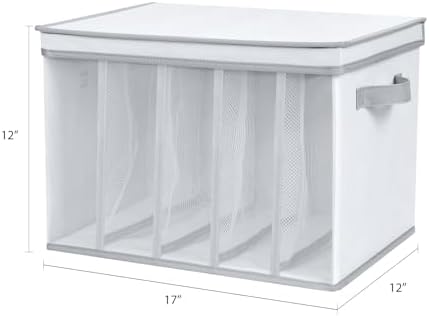 Univivi Large Size Sweater Organizer for Closet, 5 Grids, 4 Pack