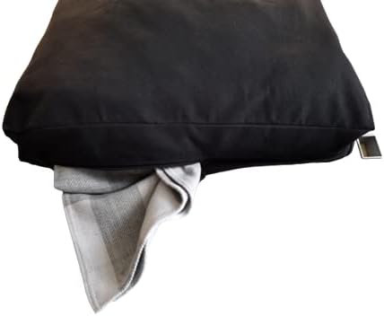 Laundry Hamper with Front Pocket,Door Hanging Laundry Bag, Black, 65 Liters