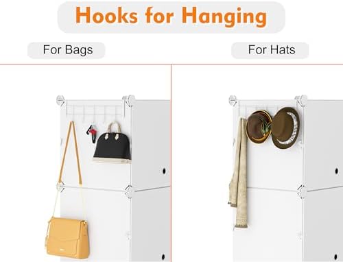 HOMIDEC Shoe Rack Organizer 16 Pair Modular Shoe Storage Cabinet for Closet