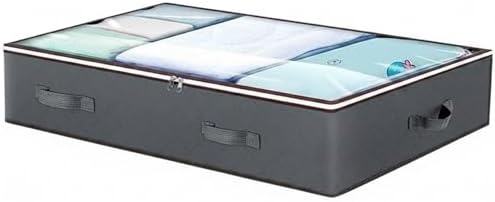 Under Bed Storage Bag with Handles, Polyester Container for Bedding and Seasonal Clothes, 39.4 x 19.7 x 7.1 Inches (1 PC)