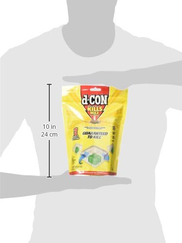 d-CON Disposable Corner Fit Mouse Poison Bait Station, 3 Bait Stations, Packaging May Vary