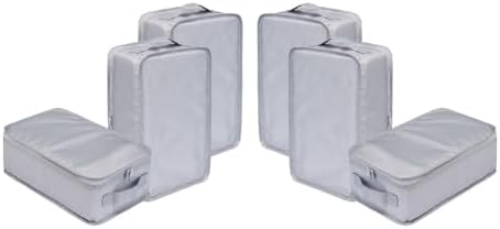 Travel Shoe Bags, Foldable Waterproof Shoe Pouches Organizer-Double Layer (6 Grey Shoe Bags)