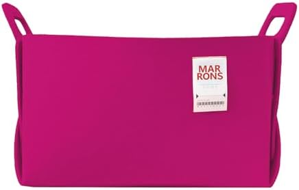 Collapsible Felt MAGENTAPINK Storage Bin Large 14.6"x9.4"x9.4" – Foldable Basket with Handles for Closet, Laundry Room Organization, Storage, Decorative Storage Bins for Shelves, Nursery
