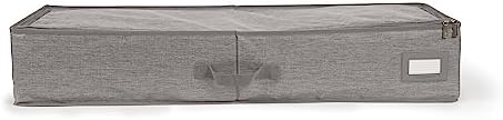 Covermates Underbed Storage Bag, 44.5" W x 13" D x 6.5" H, Grey Heather