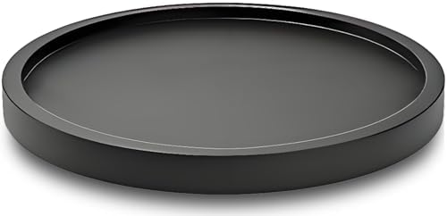 12" Black Bamboo Lazy Susan Organizer Kitchen Turntable for Cabinet Pantry Table Organization