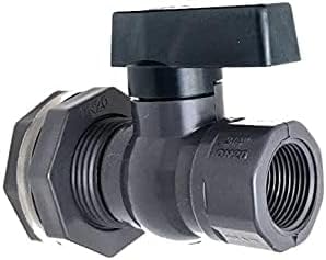 Rain Barrel Garden Spigot Kit - 3/4" Full Port PVC Ball Valve with Bulkhead Fitting Adapter