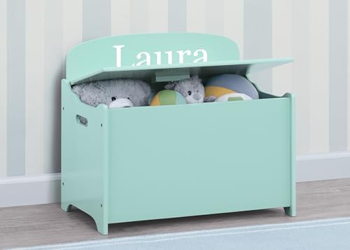 Delta Children Personalized MySize Deluxe Toy Box, Mint