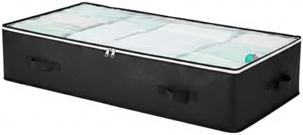 Under Bed Storage Bag with Handles, Durable Polyester Container for Bedding & Seasonal Clothes, 39.4 x 19.7 x 7.1 Inches