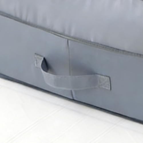 ZJchao Under Bed Storage Bag Dust Proof Foldable Large Capacity Under Bed Storage Container with Transparent Viewing Cover for Sheets Quilts and Clothes Organization Underbed (S Grey)