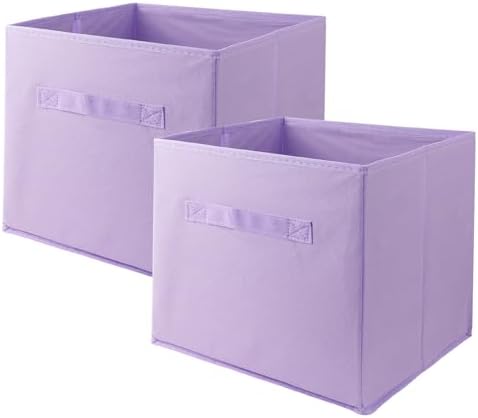 10.5" Collapsible Storage Cubes, Fabric Foldable Storage Bins With Handles