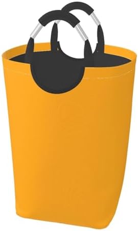 Large Laundry Hamper Bag, Orange Trend Color Collapsible Laundry Basket Dirty Clothes Organizer Washing Bin for Family Essentials Storage