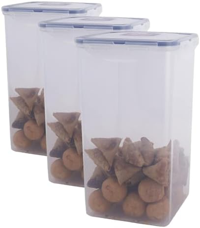 Lock & Lock Airtight Food Storage Container with Lid, 16.9 Cup, 1 Count (Pack of 3)