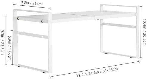 Expandable Cabinet Shelf Organizer Riser for Kitchen Under Sink Countertop