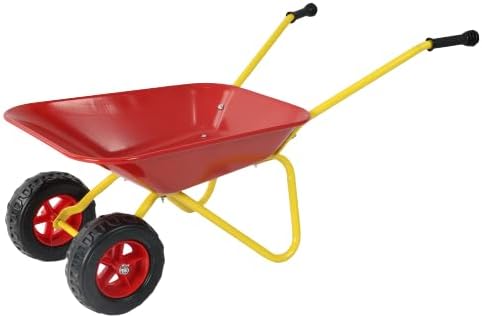 Small Size Heavy Duty Garden Trolley Can be Used in Gardens, Loading Leaves, Soil, Sand, Etc. (Red - A)