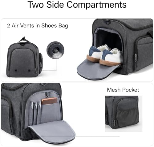 Hanke Garment Bags for Travel, 55L Carry on Convertible Garment Duffle Bag