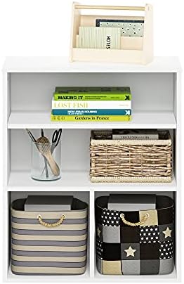 Furinno Pasir 3 Tier Display Bookcase, White