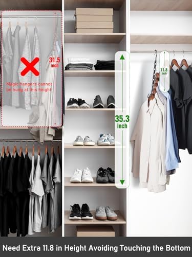 HOUSE DAY Space Saving Hangers 8 Pack, Closet Organizers and Storage