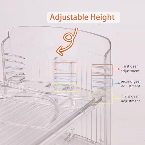 2 Pack Shoe Slots Organizer Adjustable Level Shoe Stacker Holder Storage Space Saving Sneakers Display Tray Rack for Closet (Transparent, 2Pack)