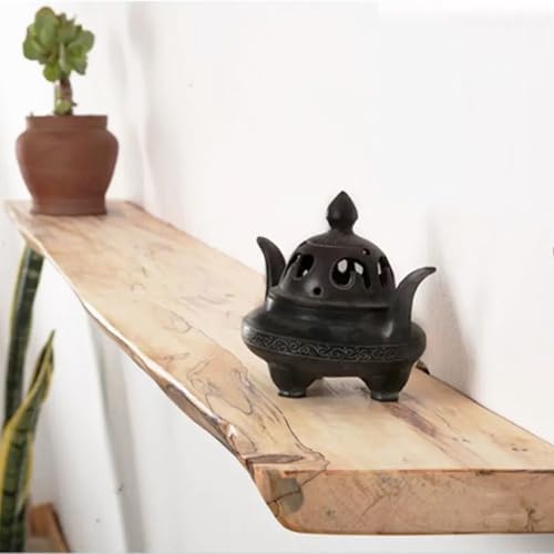Wooden Floating Shelf, Wall-mounted Shelf, Solid Wood Bookshelf, Thickness 2.5cm, Strong Load-bearing Capacity, Abrasion-resistant And Scratch-resistant(Original wood colour,40 * 25cm)