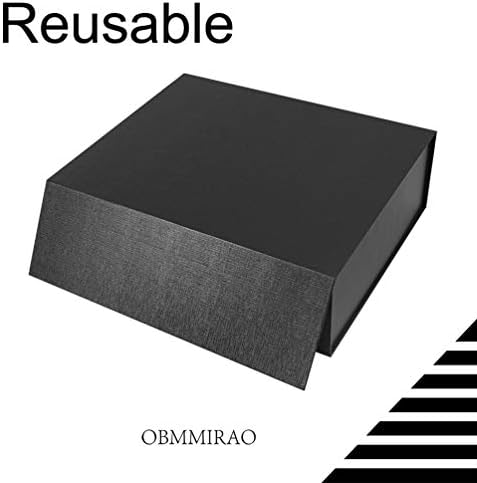 Black Magnetic Large Gift Box with Lid, 13x9x4 Inches, 2Pcs