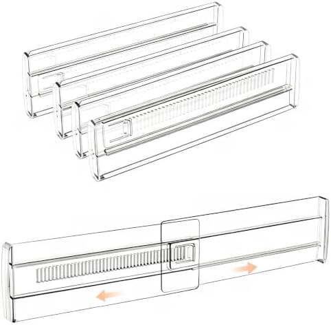 Adjustable Drawer Dividers 11.3-20in Organizer for Dresser (4)