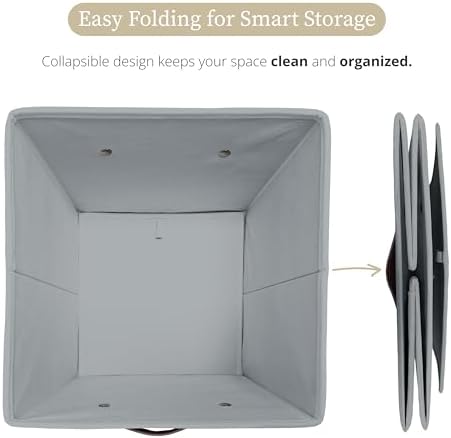 DECOMOMO Storage Bins, Cube Storage Bin with Labels