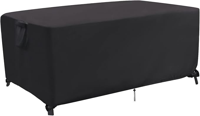 Outdoor Dining Table Cover, 64 Inch Rectangle Patio Dining Table Cover, Waterproof Outside Table Covers Furniture Covers - 64 X 38 X 28 Inch