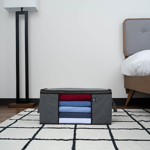 VENO 3 Pack Large Clothes Storage Bag with Reinforced Handle 13 Gallon