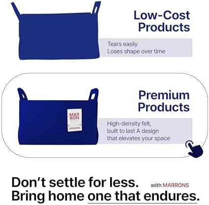 Collapsible Felt PURPLE Storage Bin Medium 11"x7.1"x7.1" – Foldable Basket with Handles for Closet, Storage, Laundry Room Organization, Decorative Storage Bins for Shelves, Cube Storage