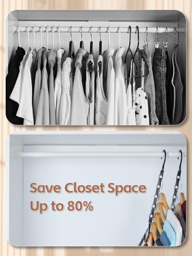 HOUSE DAY Space Saving Hangers 8 Pack, Closet Organizers and Storage