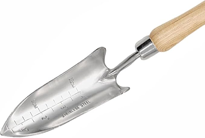 tooloflife Long Handle Garden Shovel – Stainless Steel Gardening Hand Trowel for Planting Digging Transplanting (Wide+Narrow)
