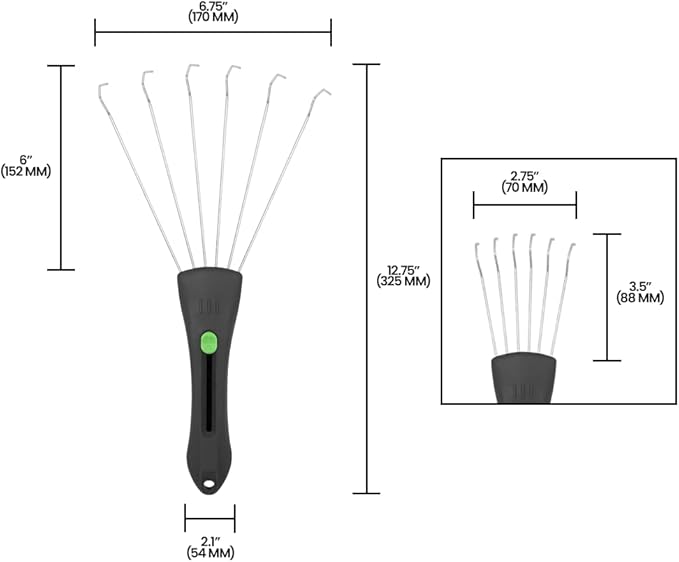 Zenport 15307A Mini Adjustable Hand Rake - 10 Pack