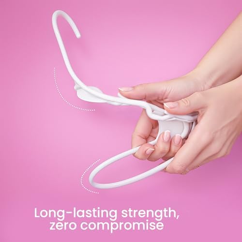 Utopia Home Plastic Hangers 20 Pack – Space Saving Clothes Hanger White