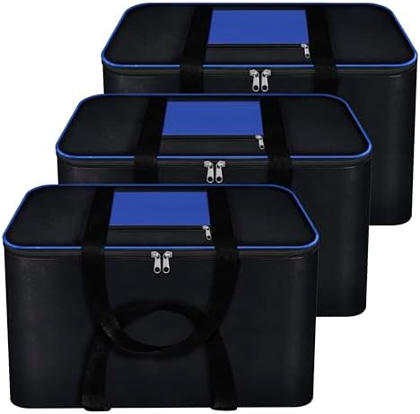 Storite 3 Pack Moisture Proof Nylon Underbed Storage Bag For Clothes Large