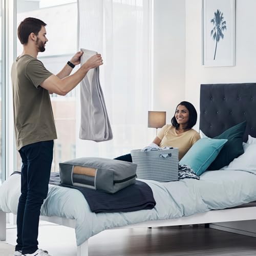 6 Pcs Cotton Canvas Sweater Storage Bag, 20"x14"x5" Closet Organizer Bag
