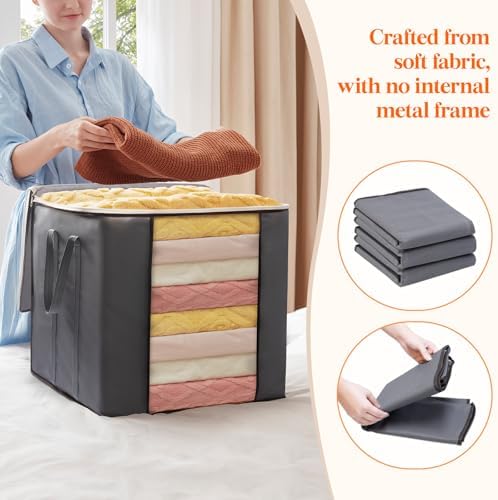 Lifewit 6 Pack 100L Large Clothes Storage, Blanket Storage Bags
