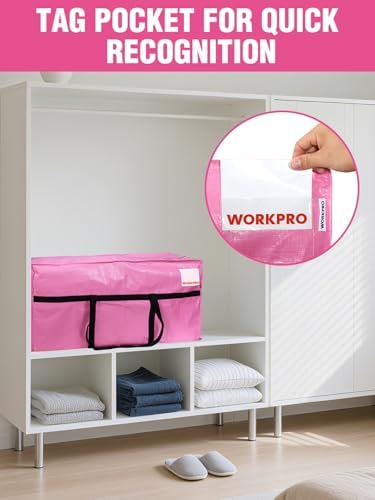 WORKPRO 1-Pack 66 Gallon Extra Large Moving Bag with Zipper & Carry Handles