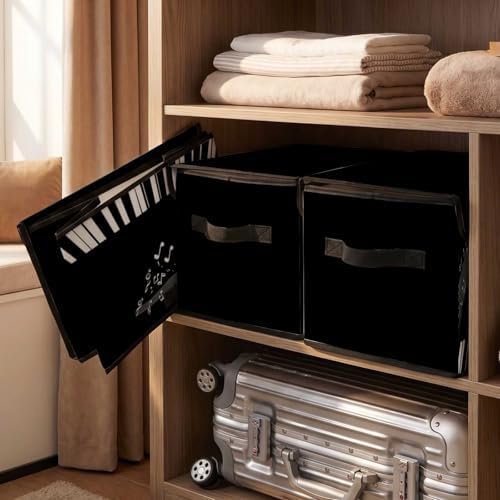 Stackable Clothes Storage Bins with Lids 3 Pack