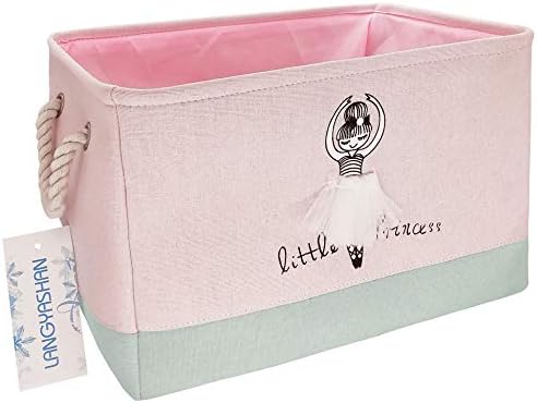 Rectangular Thick Pink Storage Bin Household for Closet Kitchen Office Girl