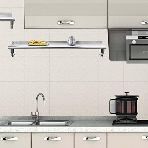 Hally Stainless Steel Shelf 14"x72" NSF Commercial Wall Mount Rack Shelving | 450LB, Metal Wall Shelves, Kitchen Racks & Shelves, Floating Shelving, Heavy Duty, for Restaurant, Kitchen, Home & Hotel