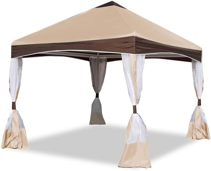 King Canopy Garden Party Canopy with Cover Caramel Crme Cover/13' x13'