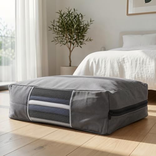 6 Pcs Cotton Canvas Sweater Storage Bag, 20"x14"x5" Closet Organizer Bag