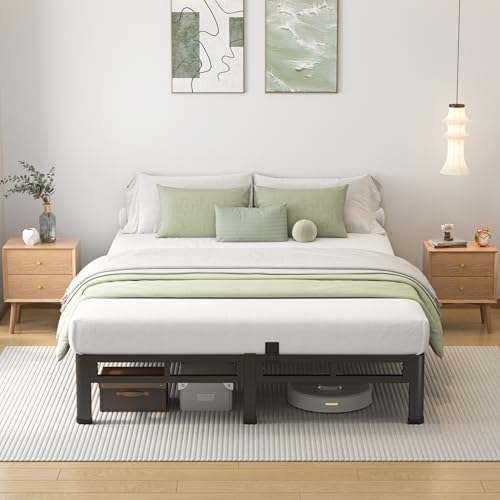 NKZ 2-in-1 Queen Size Metal Platform Bed Frame, 10 Inch Heavy Duty Bed Base