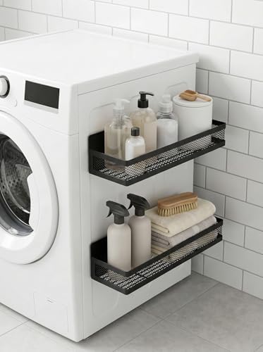 Deloban 2 Pack Magnetic Laundry Organizer [Space Saving Storage]